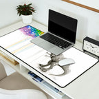 T-Rex Dinosaur Rainbow Puke Taste the Rainbow Watercolor Desk Mat Gallery Image 2