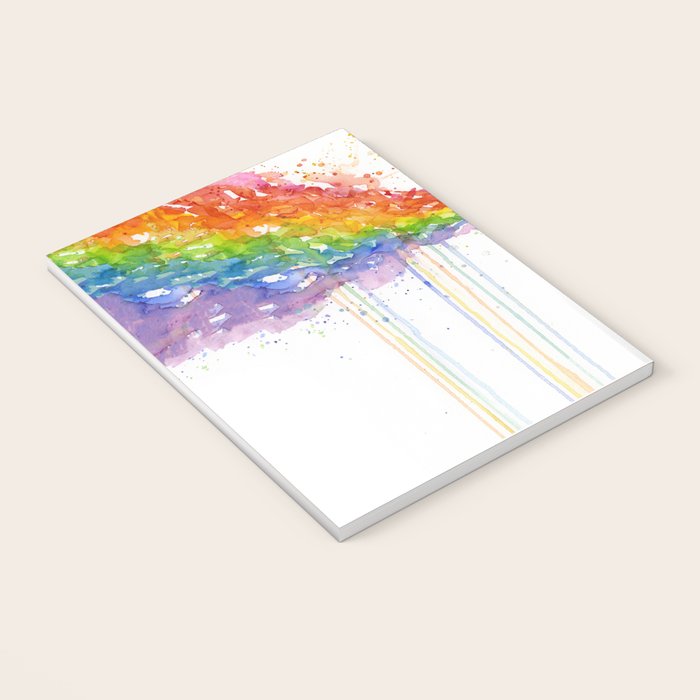 T-Rex Dinosaur Rainbow Puke Taste the Rainbow Watercolor Notebook Gallery Image 3
