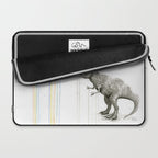 T-Rex Dinosaur Rainbow Puke Taste the Rainbow Watercolor Laptop Sleeve Gallery Image 2