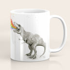 T-Rex Dinosaur Rainbow Puke Taste the Rainbow Watercolor Coffee Mug Gallery Image 1