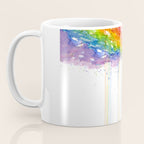 T-Rex Dinosaur Rainbow Puke Taste the Rainbow Watercolor Coffee Mug Gallery Image 3