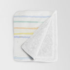 T-Rex Dinosaur Rainbow Puke Taste the Rainbow Watercolor Throw Blanket Gallery Image 3