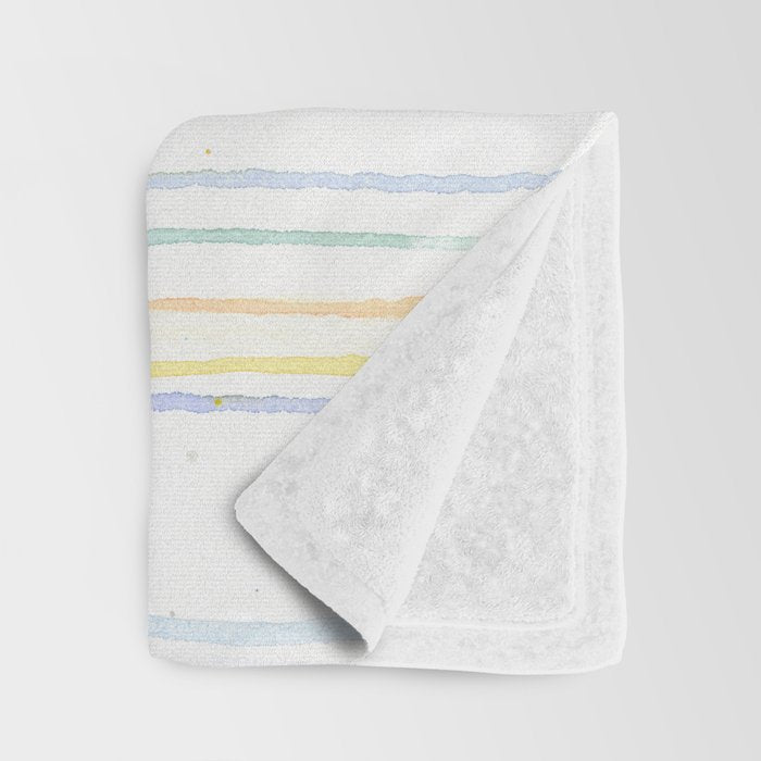 T-Rex Dinosaur Rainbow Puke Taste the Rainbow Watercolor Throw Blanket Gallery Image 3