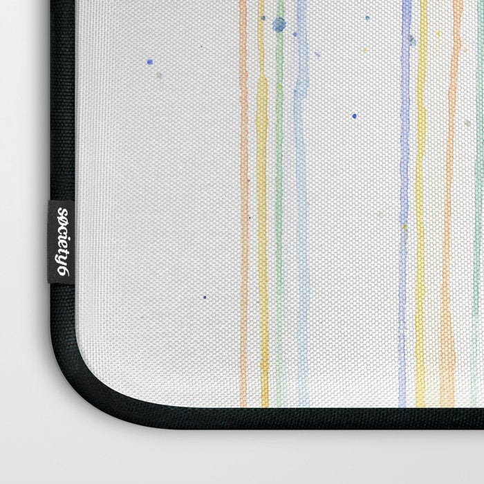 T-Rex Dinosaur Rainbow Puke Taste the Rainbow Watercolor Laptop Sleeve Gallery Image 3