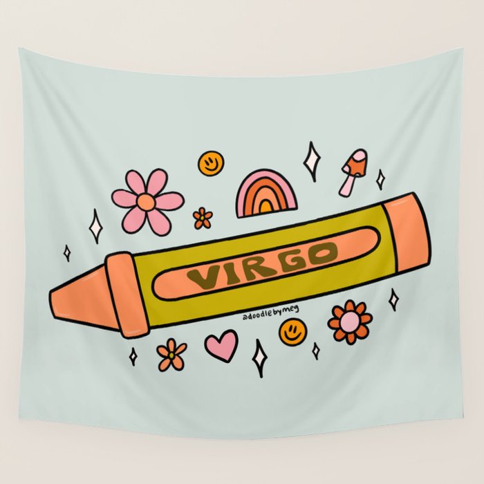 Virgo Crayon Wall Tapestry Gallery Image 4
