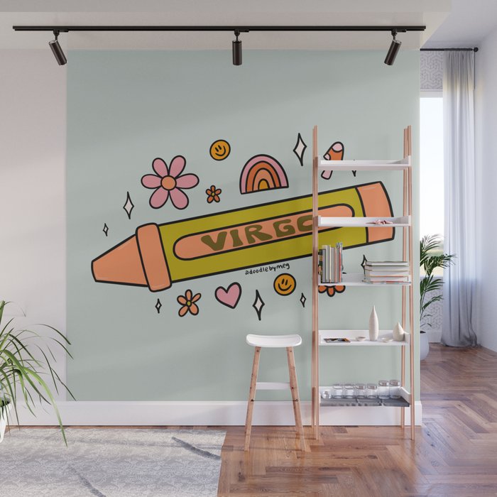 Virgo Crayon Wall Mural Gallery Image 1