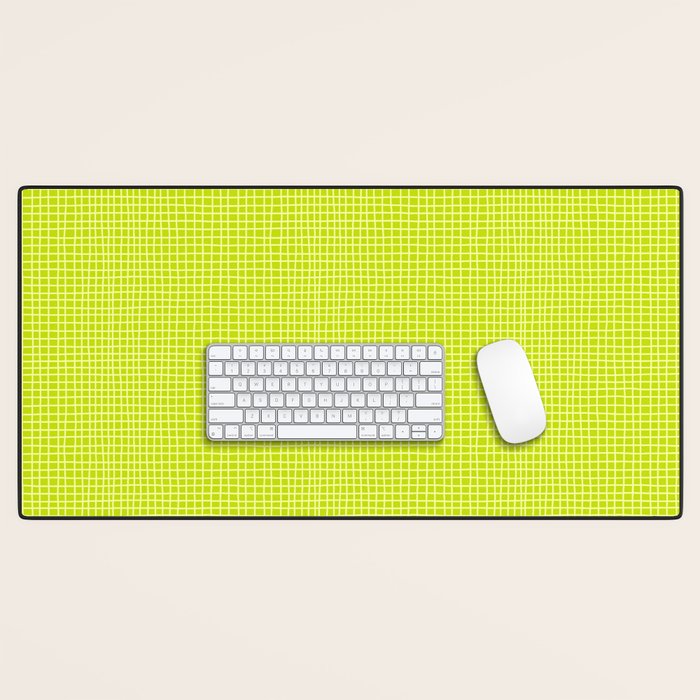 Fresh Lime Grid Desk Mat Gallery Image 1