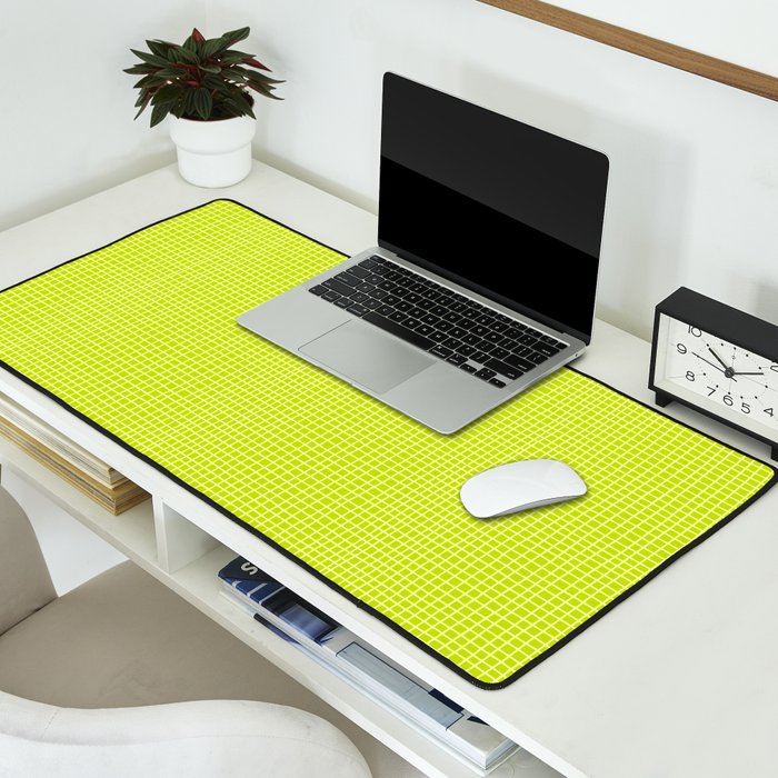 Fresh Lime Grid Desk Mat Gallery Image 2