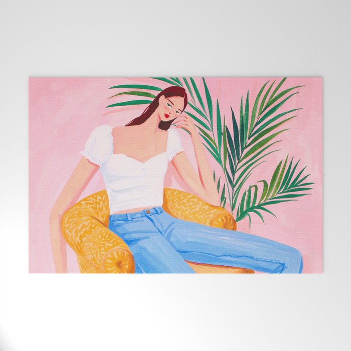 Bohemian Pink Room Welcome Mat Gallery Image 1