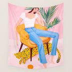 Bohemian Pink Room Wall Tapestry Gallery Image 4