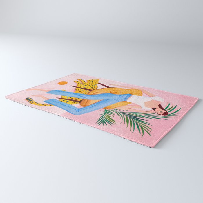 Bohemian Pink Room Rug Gallery Image 3