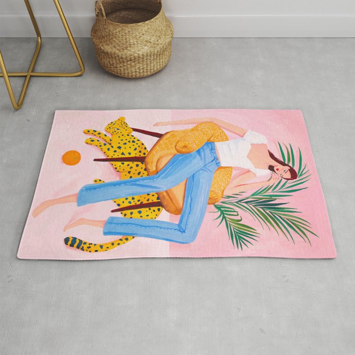Bohemian Pink Room Rug Gallery Image 1
