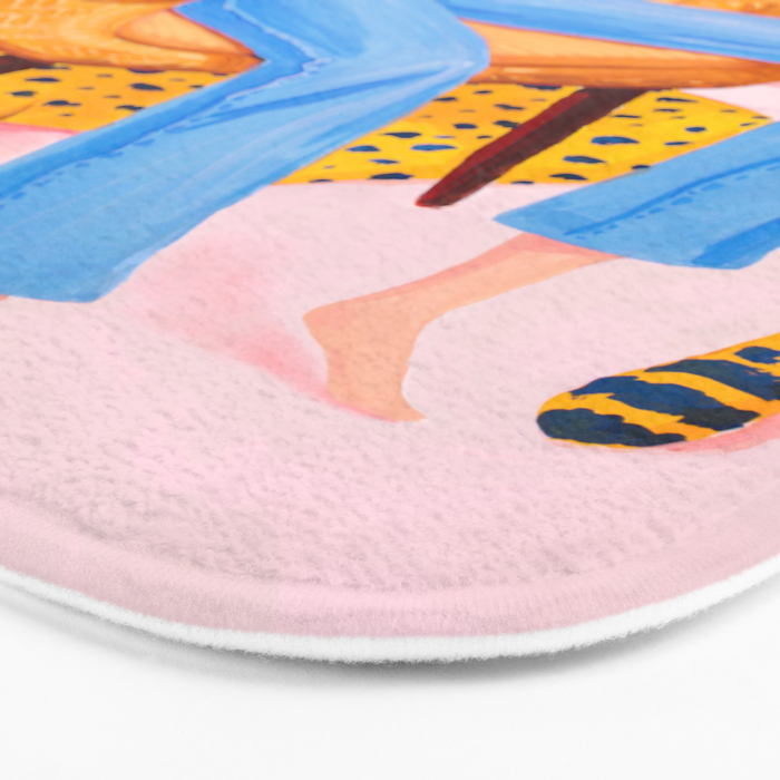 Bohemian Pink Room Bath Mat Gallery Image 3