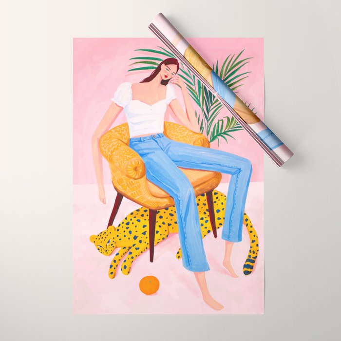 Bohemian Pink Room Wrapping Paper Gallery Image 1