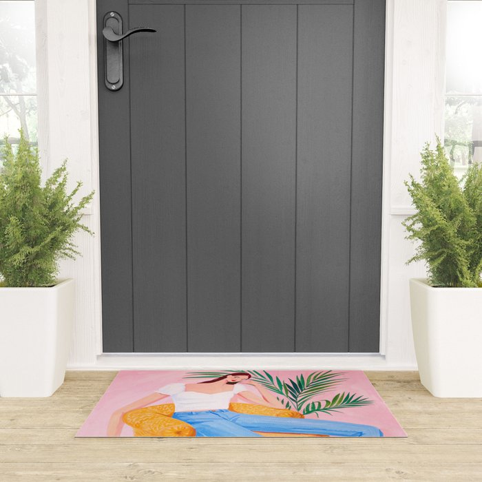 Bohemian Pink Room Welcome Mat Gallery Image 3