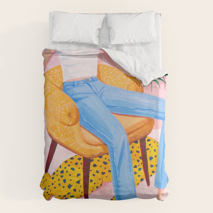 Bohemian Pink Room Duvet Cover Gallery Image 1