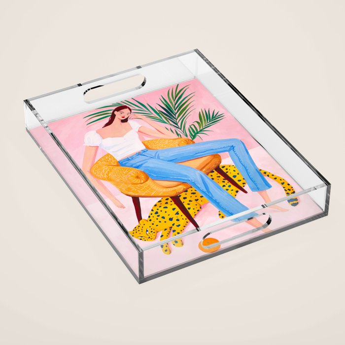 Bohemian Pink Room Acrylic Tray Gallery Image 1