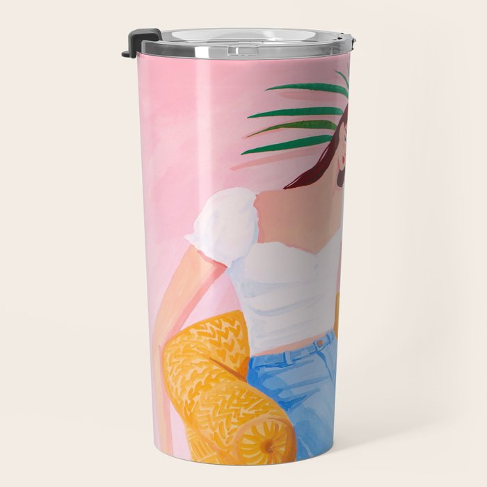 Bohemian Pink Room Travel Mug Gallery Image 3