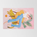 Bohemian Pink Room Rug Gallery Image 2
