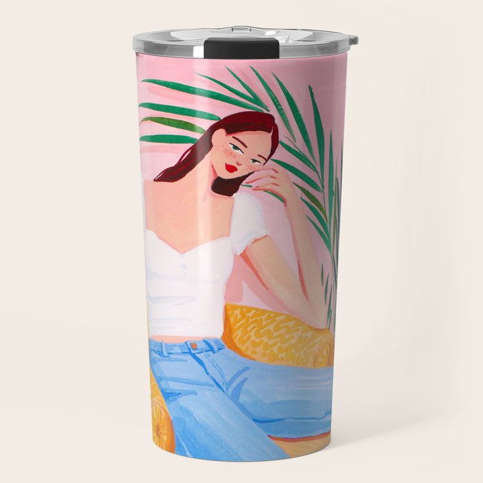 Bohemian Pink Room Travel Mug Gallery Image 1