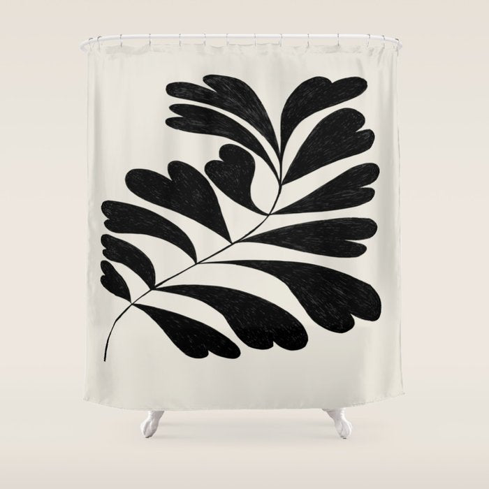 Love Palm Branch Shower Curtain Gallery Image 1