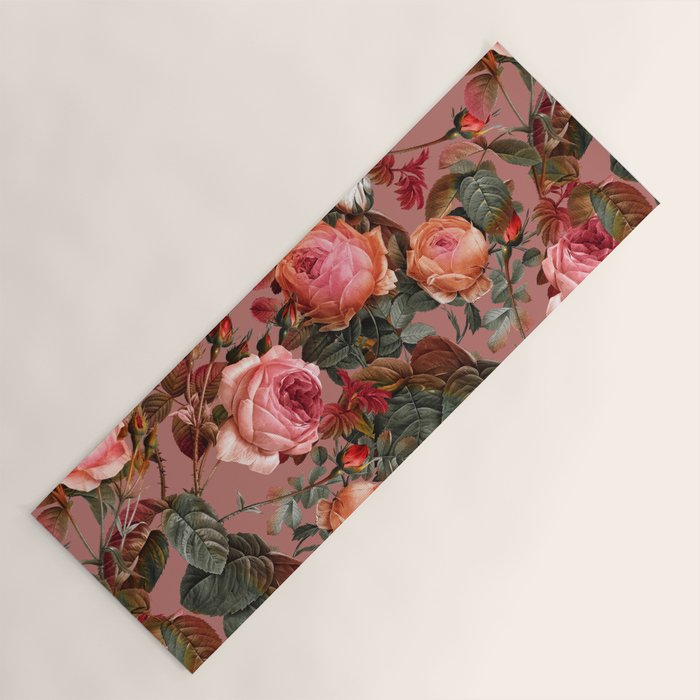 Pastel Floral Pattern Yoga Mat Gallery Image 1