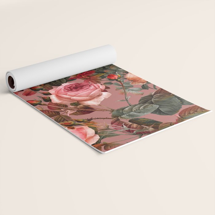 Pastel Floral Pattern Yoga Mat Gallery Image 2