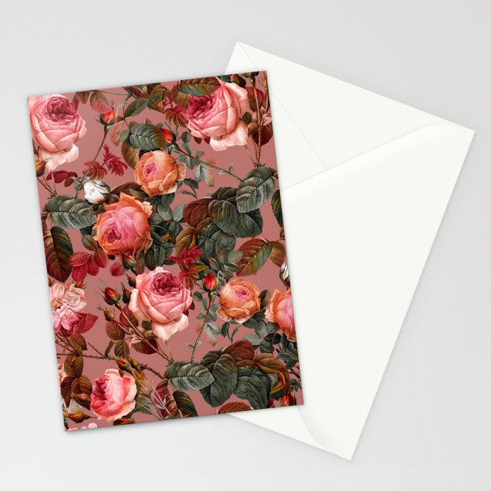 Pastel Floral Pattern Stationery Card Gallery Image 2