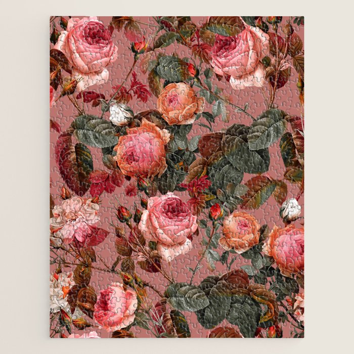 Pastel Floral Pattern Jigsaw Puzzle Gallery Image 1