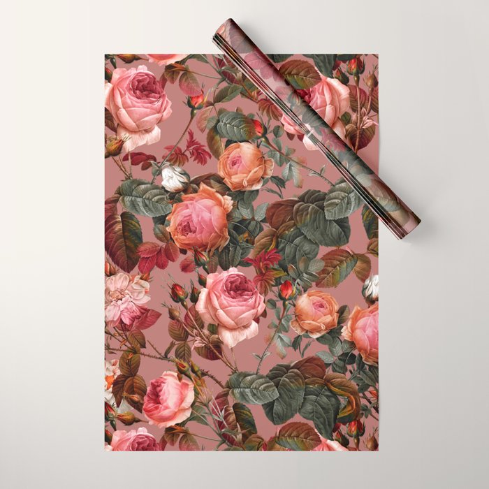 Pastel Floral Pattern Wrapping Paper Gallery Image 1