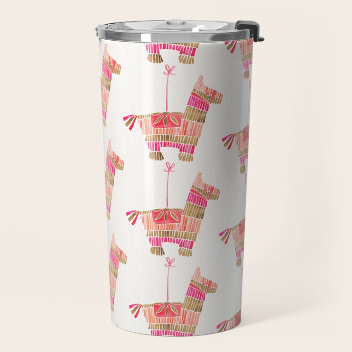 Mexican Donkey PinÌata - Pink & Rose Gold Palette Travel Mug Gallery Image 2