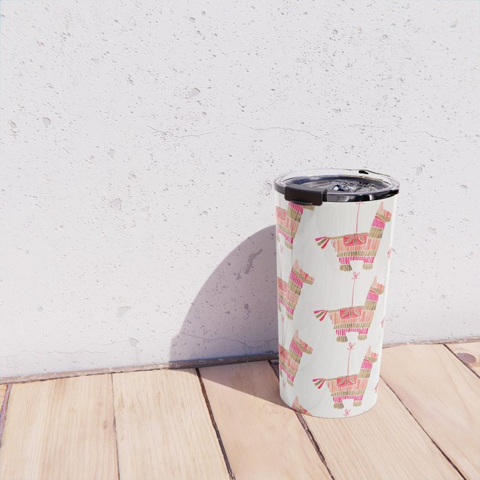 Mexican Donkey PinÌata - Pink & Rose Gold Palette Travel Mug Gallery Image 4