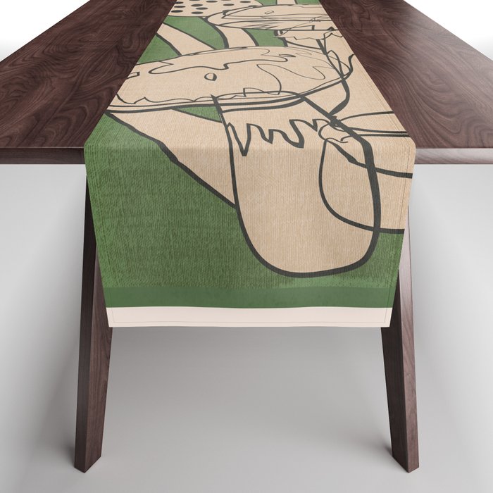 Abstract Mushrooms 4 Table Runner Gallery Image 1
