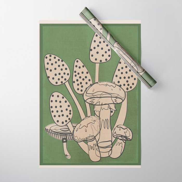 Abstract Mushrooms 4 Wrapping Paper Gallery Image 1