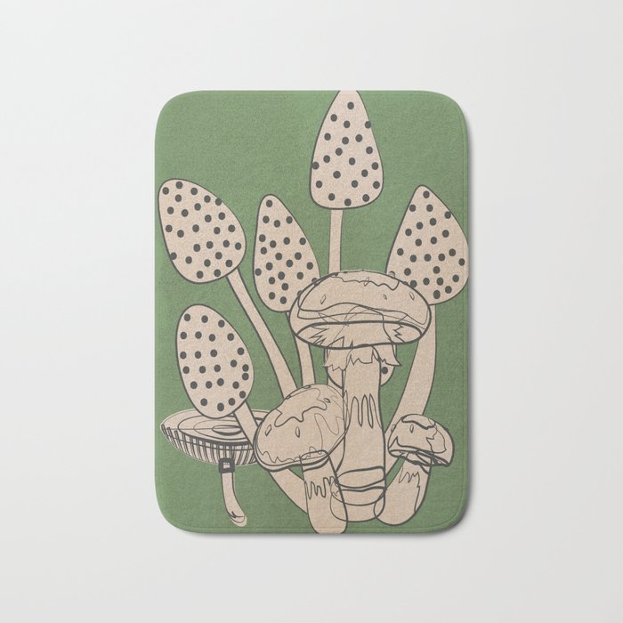 Abstract Mushrooms 4 Bath Mat Gallery Image 1