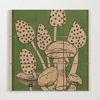 Abstract Mushrooms 4 Wood Wall Art Gallery Image 1
