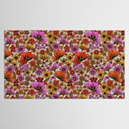 Retro Flower Power - Pink & Red Tablecloth Gallery Image 2