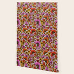 Retro Flower Power - Pink & Red Wallpaper Gallery Image 2
