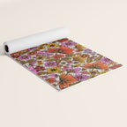 Retro Flower Power - Pink & Red Yoga Mat Gallery Image 2