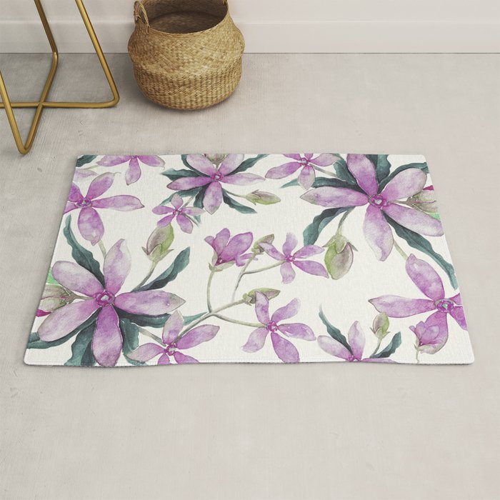 Purple flowers Rug Gallery Image 1