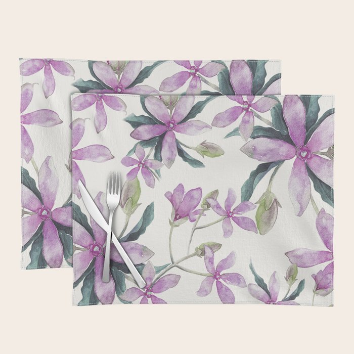 Purple flowers Placemat Gallery Image 1