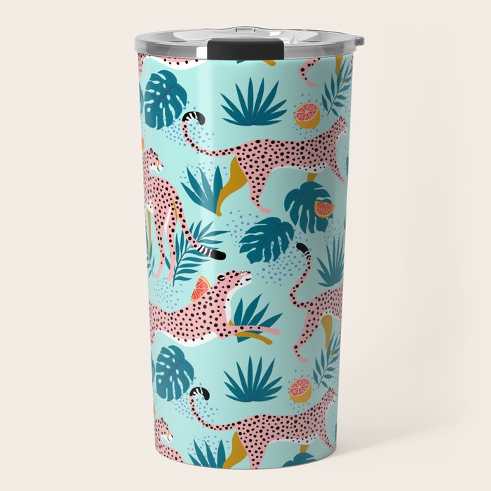 Cheetahs In The Grapefruit Grove, Tropical Jungle bohemian Wildlife, Tiger Wild Cat Nature Forest Travel Mug Gallery Image 1