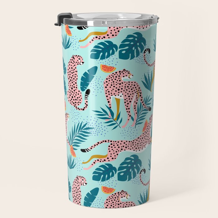 Cheetahs In The Grapefruit Grove, Tropical Jungle bohemian Wildlife, Tiger Wild Cat Nature Forest Travel Mug Gallery Image 3