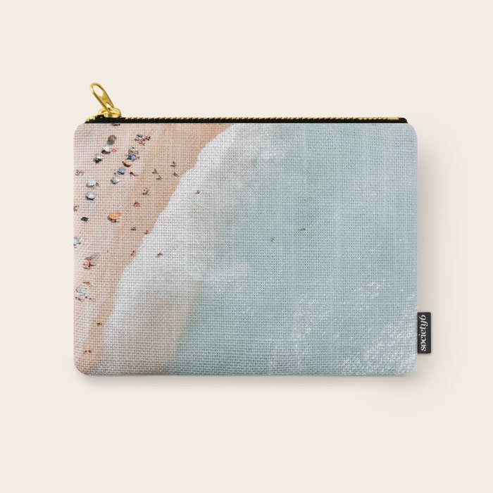 Aerial Ocean Poster, Pastel Beach Print, Aerial Beach, Coastal Beach, Beach Photography, Aerial Beach Print, Bondi Beach Print, Art Print Carry All Pouch Gallery Image 1
