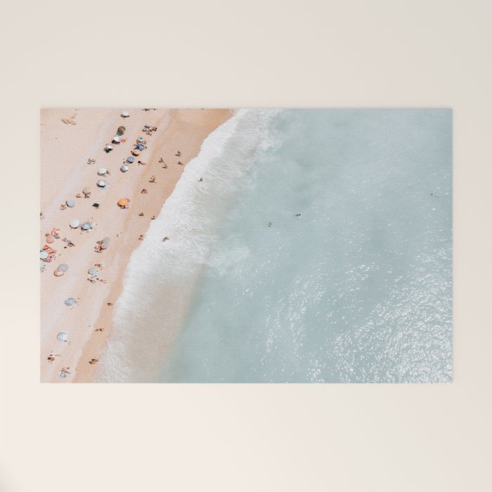 Aerial Ocean Poster, Pastel Beach Print, Aerial Beach, Coastal Beach, Beach Photography, Aerial Beach Print, Bondi Beach Print, Art Print Welcome Mat Gallery Image 1