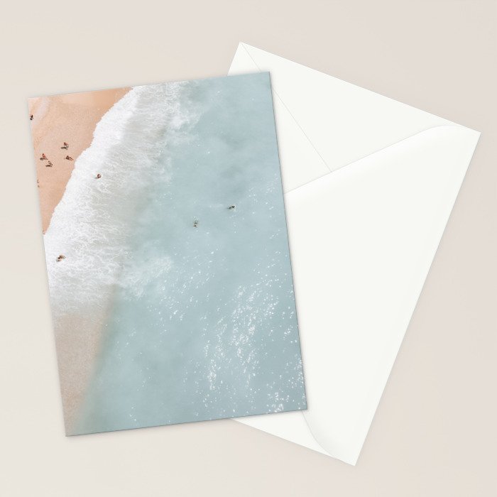 Aerial Ocean Poster, Pastel Beach Print, Aerial Beach, Coastal Beach, Beach Photography, Aerial Beach Print, Bondi Beach Print, Art Print Stationery Card Gallery Image 2