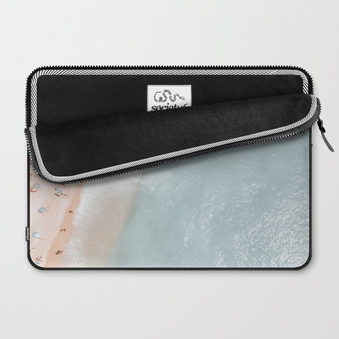 Aerial Ocean Poster, Pastel Beach Print, Aerial Beach, Coastal Beach, Beach Photography, Aerial Beach Print, Bondi Beach Print, Art Print Laptop Sleeve Gallery Image 2