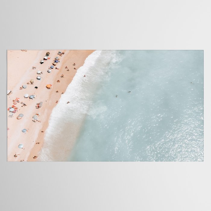 Aerial Ocean Poster, Pastel Beach Print, Aerial Beach, Coastal Beach, Beach Photography, Aerial Beach Print, Bondi Beach Print, Art Print Tablecloth Gallery Image 2