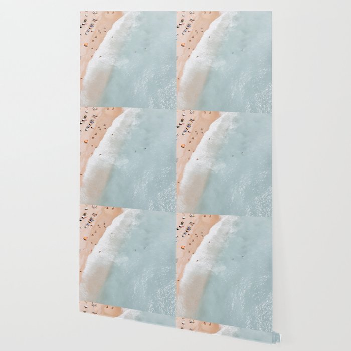 Aerial Ocean Poster, Pastel Beach Print, Aerial Beach, Coastal Beach, Beach Photography, Aerial Beach Print, Bondi Beach Print, Art Print Wallpaper Gallery Image 2
