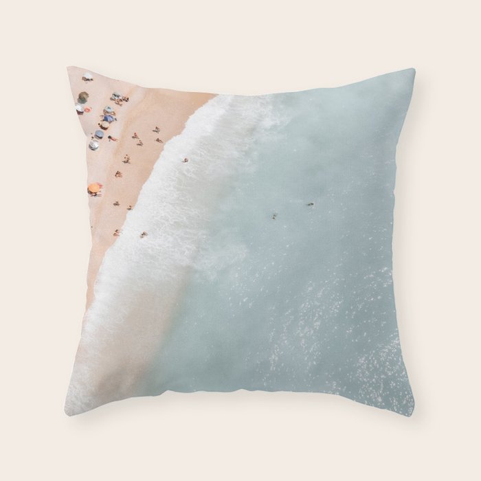 Aerial Ocean Poster, Pastel Beach Print, Aerial Beach, Coastal Beach, Beach Photography, Aerial Beach Print, Bondi Beach Print, Art Print Throw Pillow Gallery Image 6